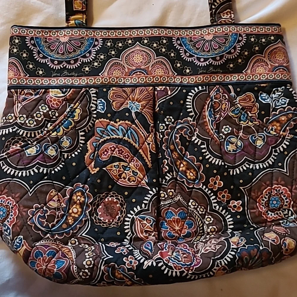 Vera Bradley* Shoulder Bag* Kingston Print* Black/Brown